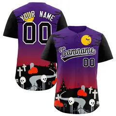 Multi Color Halloween Baseball Jersey