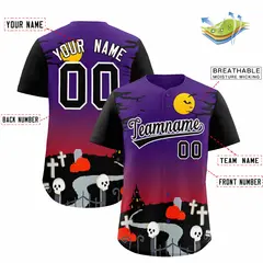 Multi Color Halloween Baseball Jersey 2