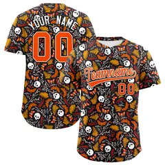 Multi Color Halloween Baseball Jersey
