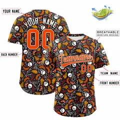 Multi Color Halloween Baseball Jersey 2