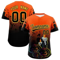Multi Color Halloween Baseball Jersey
