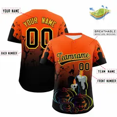 Multi Color Halloween Baseball Jersey 2