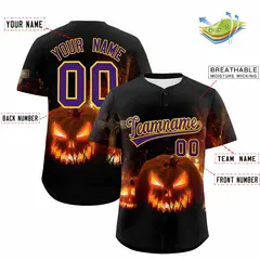 Multi Color Halloween Baseball Jersey 2