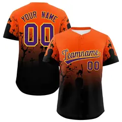 Multi Color Halloween Baseball Jersey