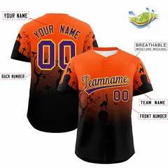 Multi Color Halloween Baseball Jersey 2
