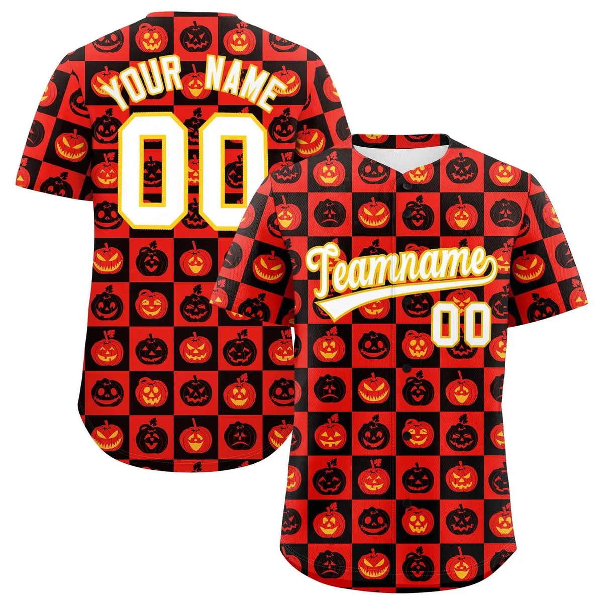 Multi Color Halloween Baseball Jersey