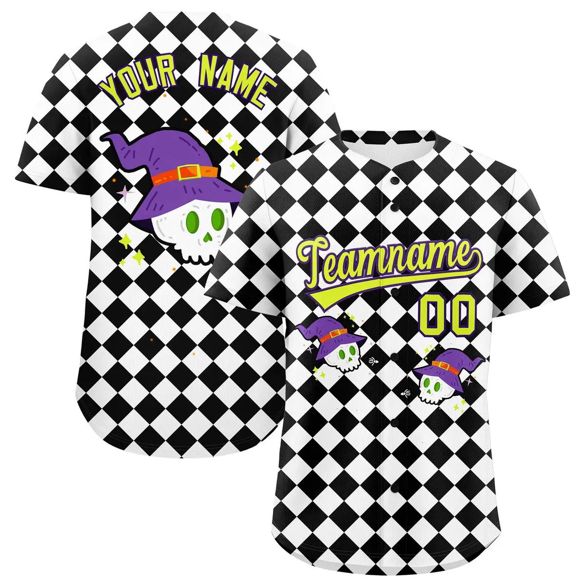 Multi Color Halloween Baseball Jersey