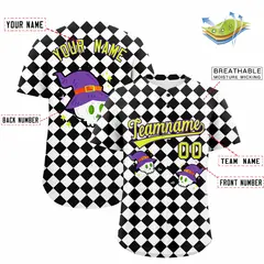 Multi Color Halloween Baseball Jersey 2