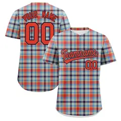 Multi Color Plaid Authentic Baseball Jersey 1