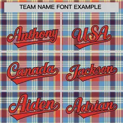 Multi Color Plaid Authentic Baseball Jersey 3