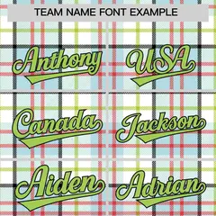 Multi Color Plaid Authentic Baseball Jersey 3