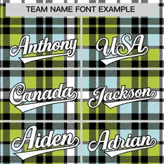 Multi Color Plaid Authentic Baseball Jersey 3