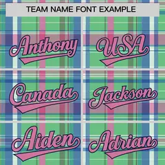 Multi Color Plaid Authentic Baseball Jersey 3