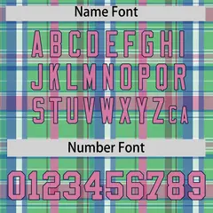 Multi Color Plaid Authentic Baseball Jersey 4