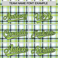 Multi Color Plaid Authentic Baseball Jersey 3