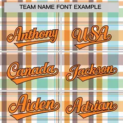 Multi Color Plaid Authentic Baseball Jersey 3