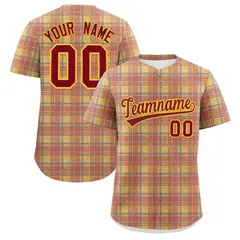 Multi Color Plaid Authentic Baseball Jersey 1