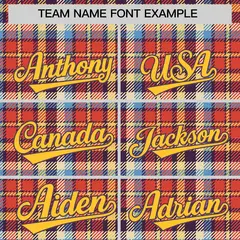 Multi Color Plaid Authentic Baseball Jersey 3