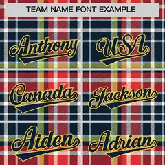 Multi Color Plaid Authentic Baseball Jersey 3