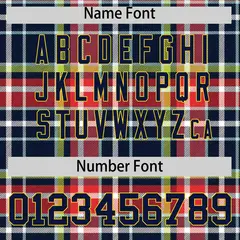 Multi Color Plaid Authentic Baseball Jersey 4