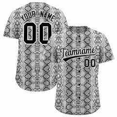 Multi Color Snakeskin Pattern Baseball Jersey