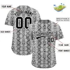 Multi Color Snakeskin Pattern Baseball Jersey 2