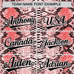 Multi Color Snakeskin Pattern Baseball Jersey 3