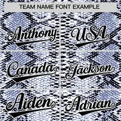 Multi Color Snakeskin Pattern Baseball Jersey 3