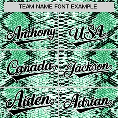Multi Color Snakeskin Pattern Baseball Jersey 3