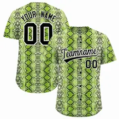 Multi Color Snakeskin Pattern Baseball Jersey