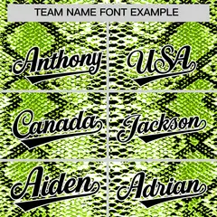 Multi Color Snakeskin Pattern Baseball Jersey 3