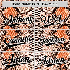 Multi Color Snakeskin Pattern Baseball Jersey 3