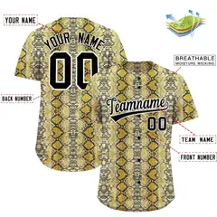 Multi Color Snakeskin Pattern Baseball Jersey 2