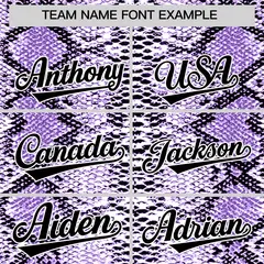 Multi Color Snakeskin Pattern Baseball Jersey 3
