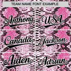 Multi Color Snakeskin Pattern Baseball Jersey 3