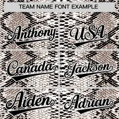 Multi Color Snakeskin Pattern Baseball Jersey 3