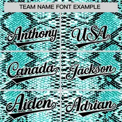 Multi Color Snakeskin Pattern Baseball Jersey 3