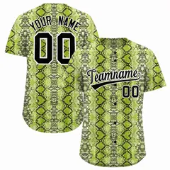 Multi Color Snakeskin Pattern Baseball Jersey