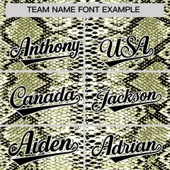 Multi Color Snakeskin Pattern Baseball Jersey 3
