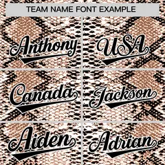 Multi Color Snakeskin Pattern Baseball Jersey 3