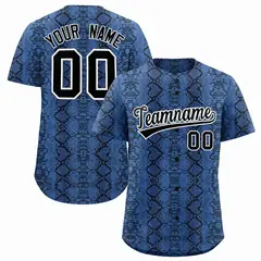 Multi Color Snakeskin Pattern Baseball Jersey