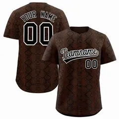 Multi Color Snakeskin Pattern Baseball Jersey