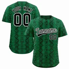 Multi Color Snakeskin Pattern Baseball Jersey