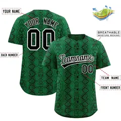 Multi Color Snakeskin Pattern Baseball Jersey 2