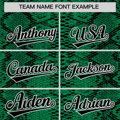 Multi Color Snakeskin Pattern Baseball Jersey 3