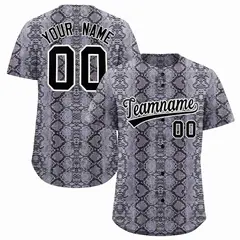 Multi Color Snakeskin Pattern Baseball Jersey