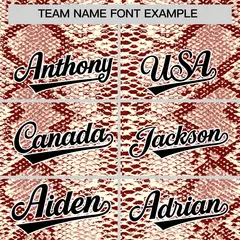 Multi Color Snakeskin Pattern Baseball Jersey 3