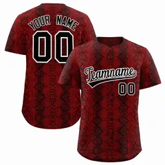 Multi Color Snakeskin Pattern Baseball Jersey 1