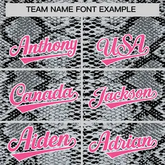 Multi Color Snakeskin Pattern Baseball Jersey 3