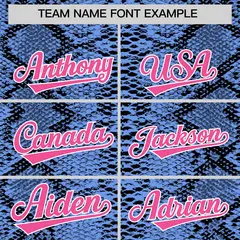 Multi Color Snakeskin Pattern Baseball Jersey 3